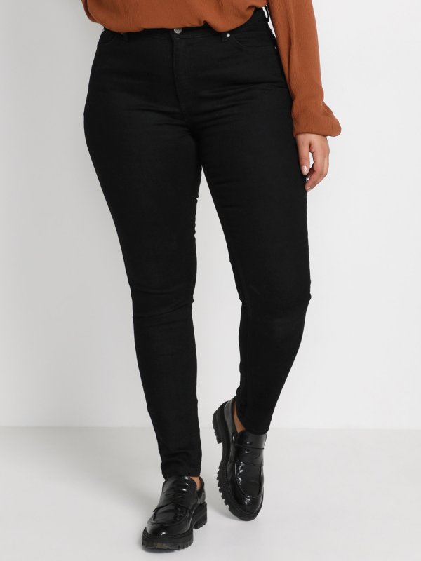 KC LASA FLORA - Sorte strækbar jeans med smalle ben fra Kaffe Curve