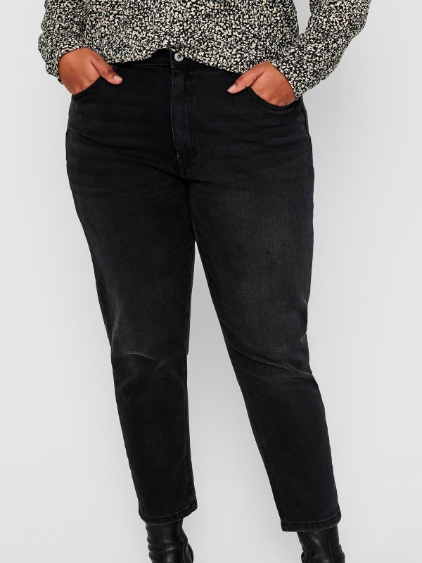 Car ENEDA - Sorte 'mom' jeans med høj talje og ankel længde  fra Only Carmakoma