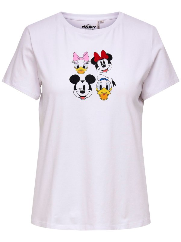 Hvid T-shirt med fint Disney motiv fra Only Carmakoma