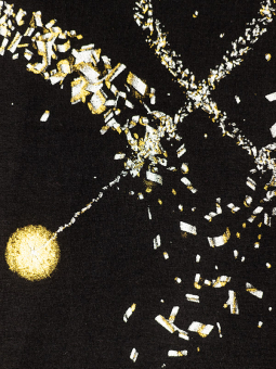 Studio DORIS - Sort jersey kjole med smukt glitter hjerte print