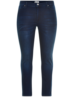 Studio Carmen - Mørkeblå jeans med rund pasform, lige ben og kort benlængde