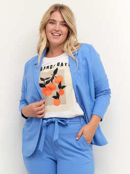 Kaffe Curve JIA - Klassisk blazer i blå 