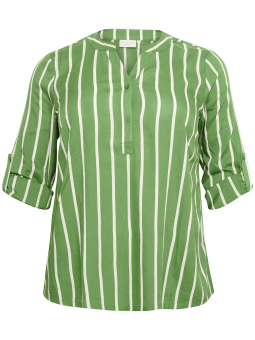 FLORISA - Sort viskose bluse med flot blomster print