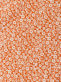 Kaffe Curve AMI - Orange viskose tunika med blomsterprint