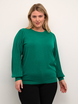 Kaffe Curve LONI - Grøn strik bluse