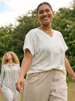 KCMILLE - Plus Size Bluse fra Kaffe Curve