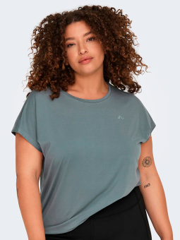 ONPAUBREE  - Plus Size Trænings bluse fra Only Play Curvy