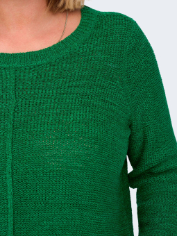 Only Carmakoma FOXY - Grøn sweater i blød og let strik