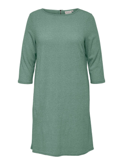Only Carmakoma MARTHA - Grøn jersey kjole med struktur