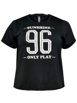 Only Play Curvy Sort trænings t-shirt med print 