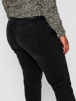 Only Carmakoma ENEDA - Sorte jeans med høj talje og ankel længde 