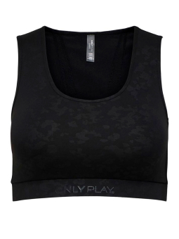 Only Play Curvy Sort trænings top med let print