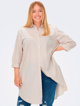 Carviggis - Lang lyseblå bomulds skjorte