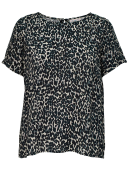 Only Carmakoma Carlollilise - Viskose bluse med dyreprint