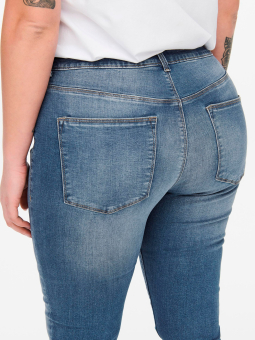 Only Carmakoma HUBA - Blå jeans i super stretch med smalle ben