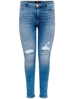 AUGUSTA - Lyseblå jeans i strækbar bomulds denim, længde 34