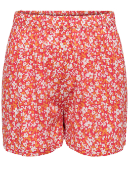 Carapril - Sorte shorts i lækker bomulds jersey med blomster