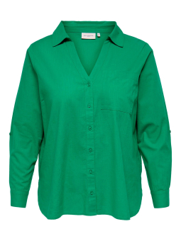 Car GRETHA - Lang viskose nederdel med det smukkeste grønne print