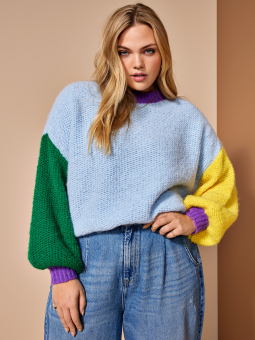 Only Carmakoma ALYSSA - Strik bluse i multi farvet