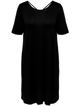 Only Carmakoma Carnewbandana - Flot sort kjole i viskose med kryds på ryggen
