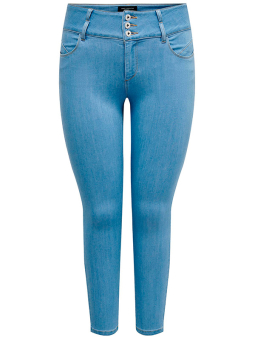 Only Carmakoma ANNA - Lyseblå strækbar højtaljet jeans