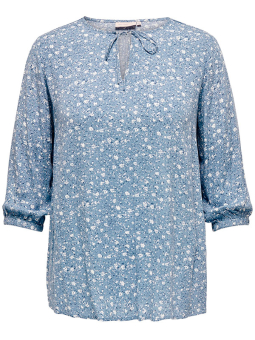 VICTORA - Grøn bluse i 2 lag med leopardprint