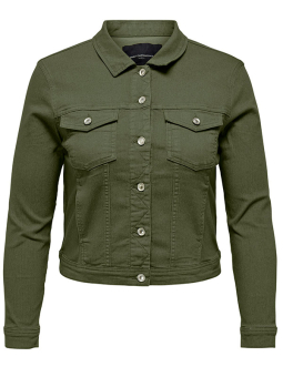 Only Carmakoma WESPA - Grøn denim jakke