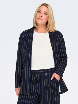 Only Carmakoma SANIA - Blå blazer med hvide striber
