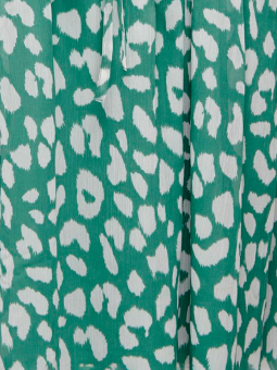 Only Carmakoma VICTORA - Grøn kjole med leopardprint i to lag