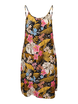 Only Carmakoma LUXODA - Sort kjole med blomsterprint