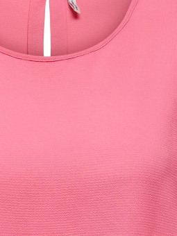 Only Carmakoma LUXODA - Lyserød bluse med rund hals