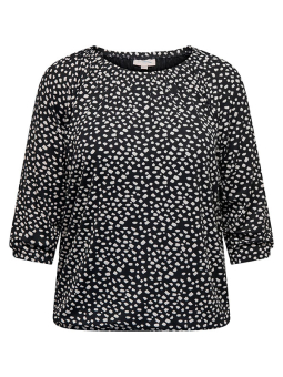 VICTORA - Lyserød bluse i 2 lag med leopardprint