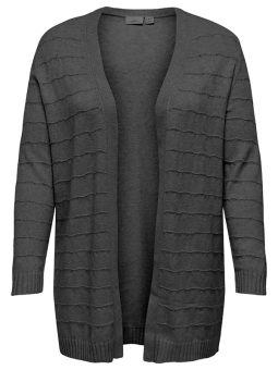 NEW ESLY - Lang sort strik cardigan