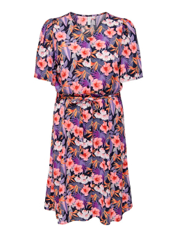 TULJA - Coral farvet top med smock syning 