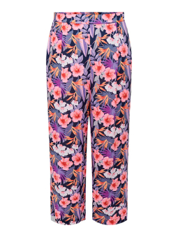 Only Carmakoma NOVA - Marineblå vidde bukser med blomsterprint