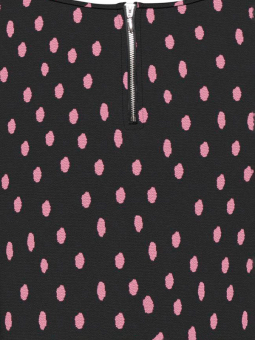 Only Carmakoma LUX IVA - Sort kjole med pinke dråber