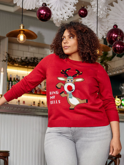CARXMAS - Plus Size Sweater fra Only Carmakoma