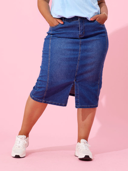 WILLA - Plus Size Nederdel fra Zhenzi