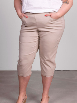 JAZZY - Lyseblå capri bukser med lige ben og lommer