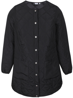 Zhenzi Lækker sort vatteret jakke med knapper