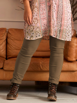 Zhenzi TWIST - Brune leggings i viskose stretch