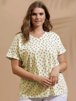 Lilla t-shirt i lækker økologisk bomuld med guld tryk