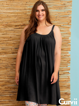 Zhenzi Nelia - Sød sort kjole i bæredygtig viskose