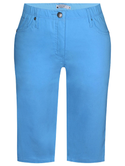 Zhenzi TWIST - Blå capri bukser i strækbar bengalin