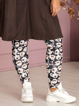 SUSA - Leggings i smart brun og sort print