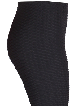 Zhenzi Romy - Sort strækbar leggings med flot struktur