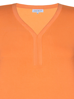 Zhenzi KACEY - Orange jersey top med V-hals