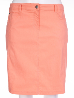 Zhenzi Koralfarvet nederdel med stretch og skånebukser