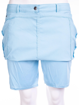 Zhenzi BOYER - Lyseblå nederdel med stretch og skånebukser
