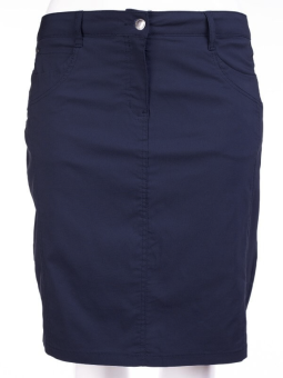 Zhenzi Marine blå nederdel med stretch og skånebukser